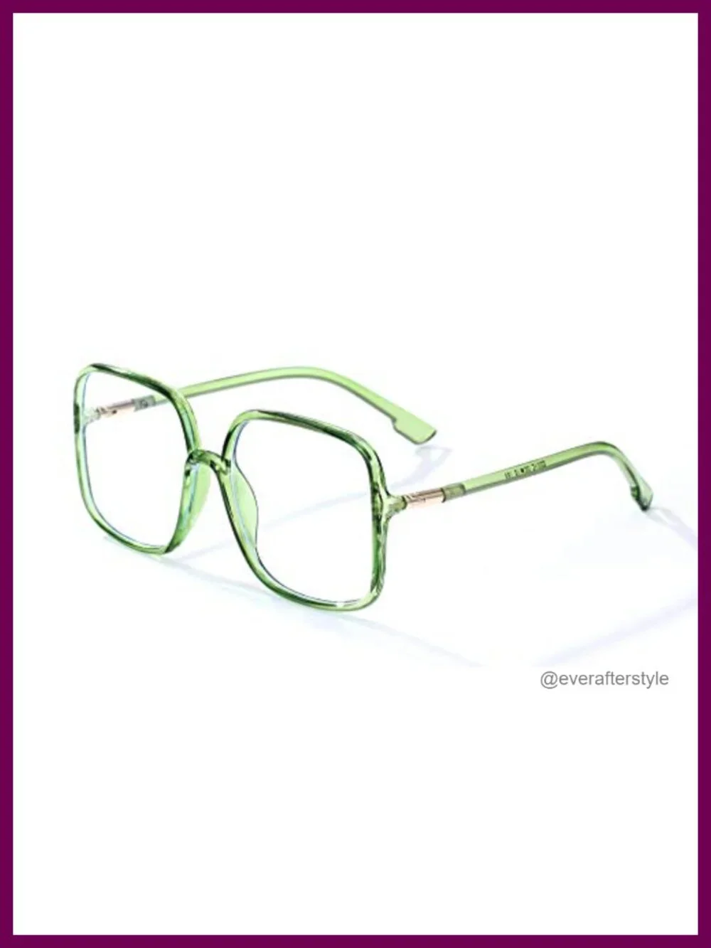 Oversized Square Blue Light Blocking Glasses Ultralight Fashion Nerd Frames